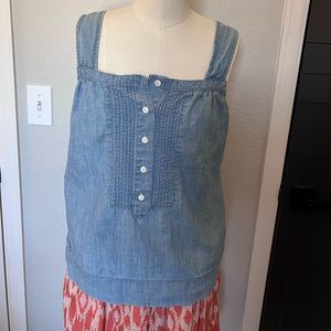 J. Crew chambray sleeveless top size 4